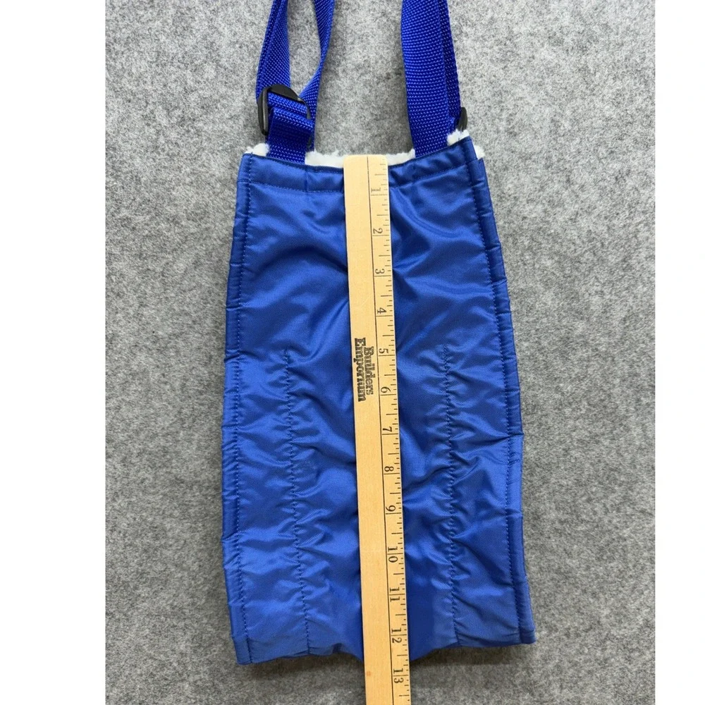 Four Flags Over Aspen Pet Sling Carrier Blue Nylon Fleece Lined Large Dog